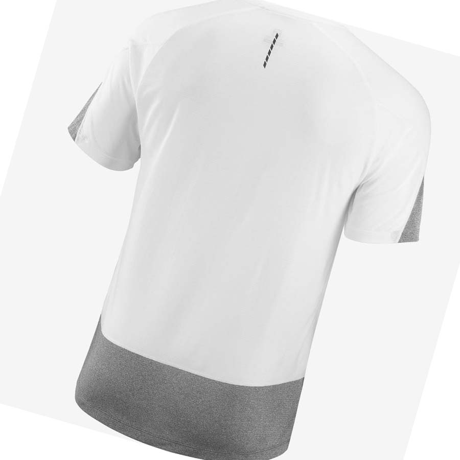 Camiseta Salomon CROSS RUN Hombre Blancos | MX 3228EBC